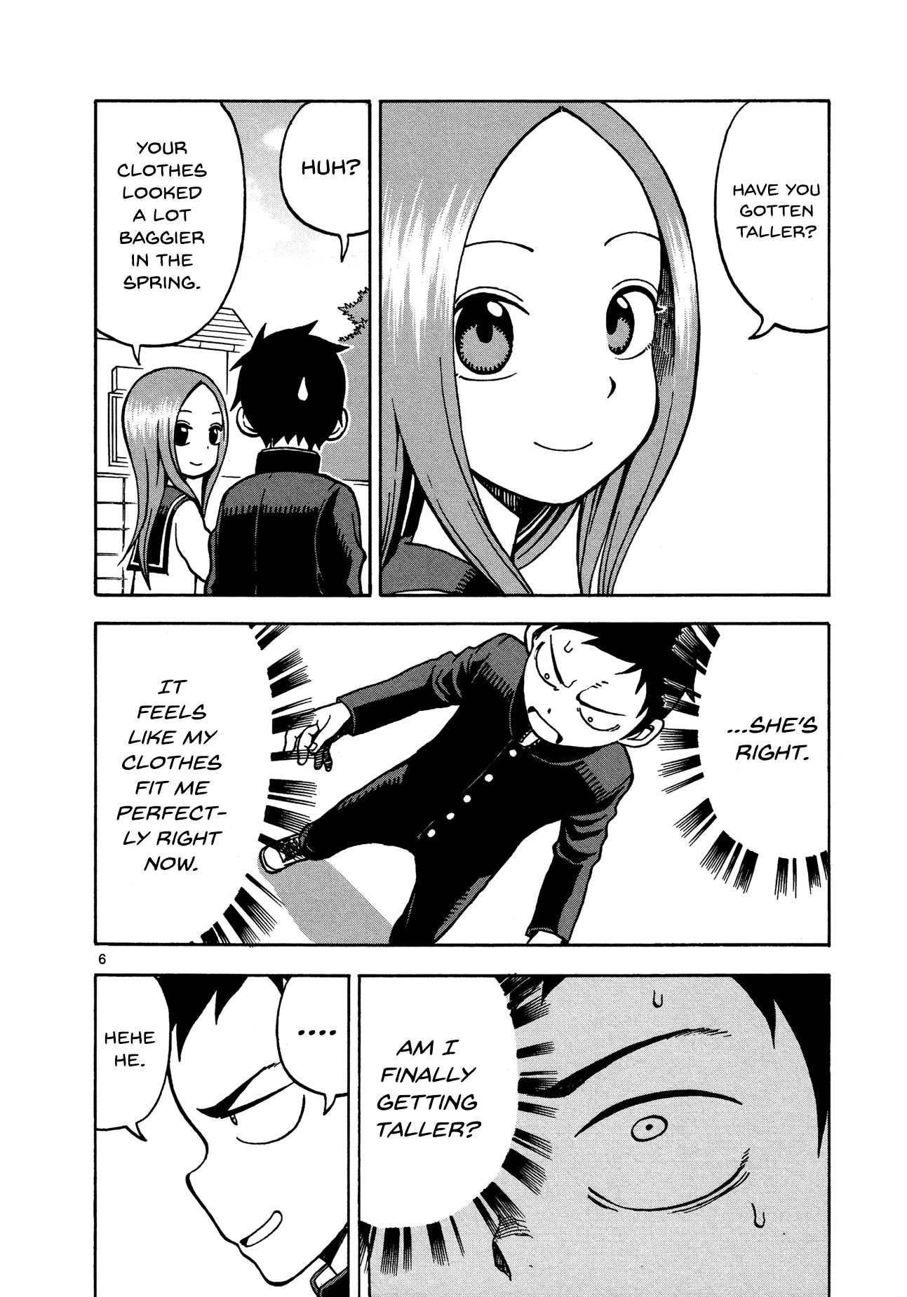 Karakai Jouzu no Takagi-san Chapter 20 page 6 - Chapter 20: Who's Tallest?