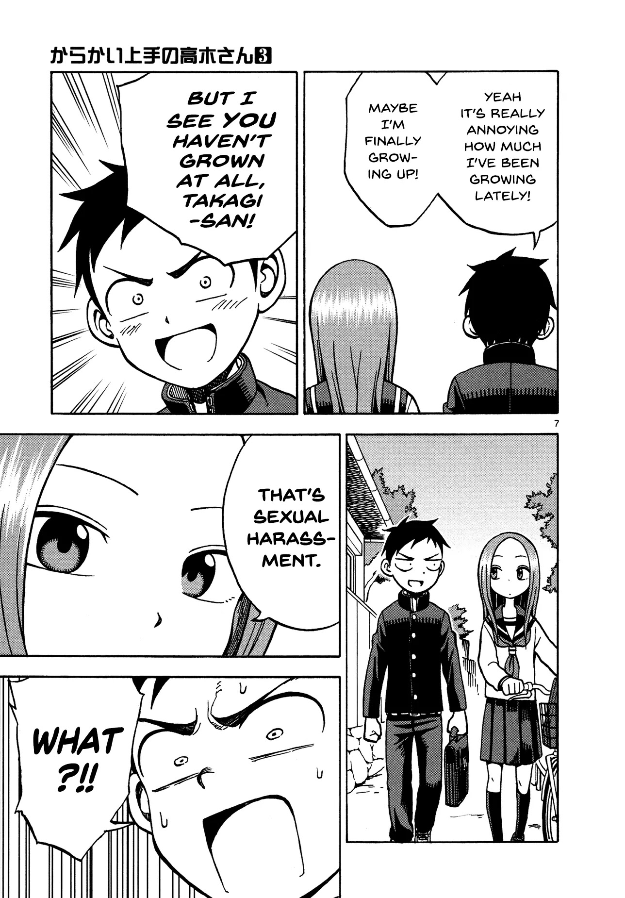 Karakai Jouzu no Takagi-san Chapter 20 page 7 - Chapter 20: Who's Tallest?