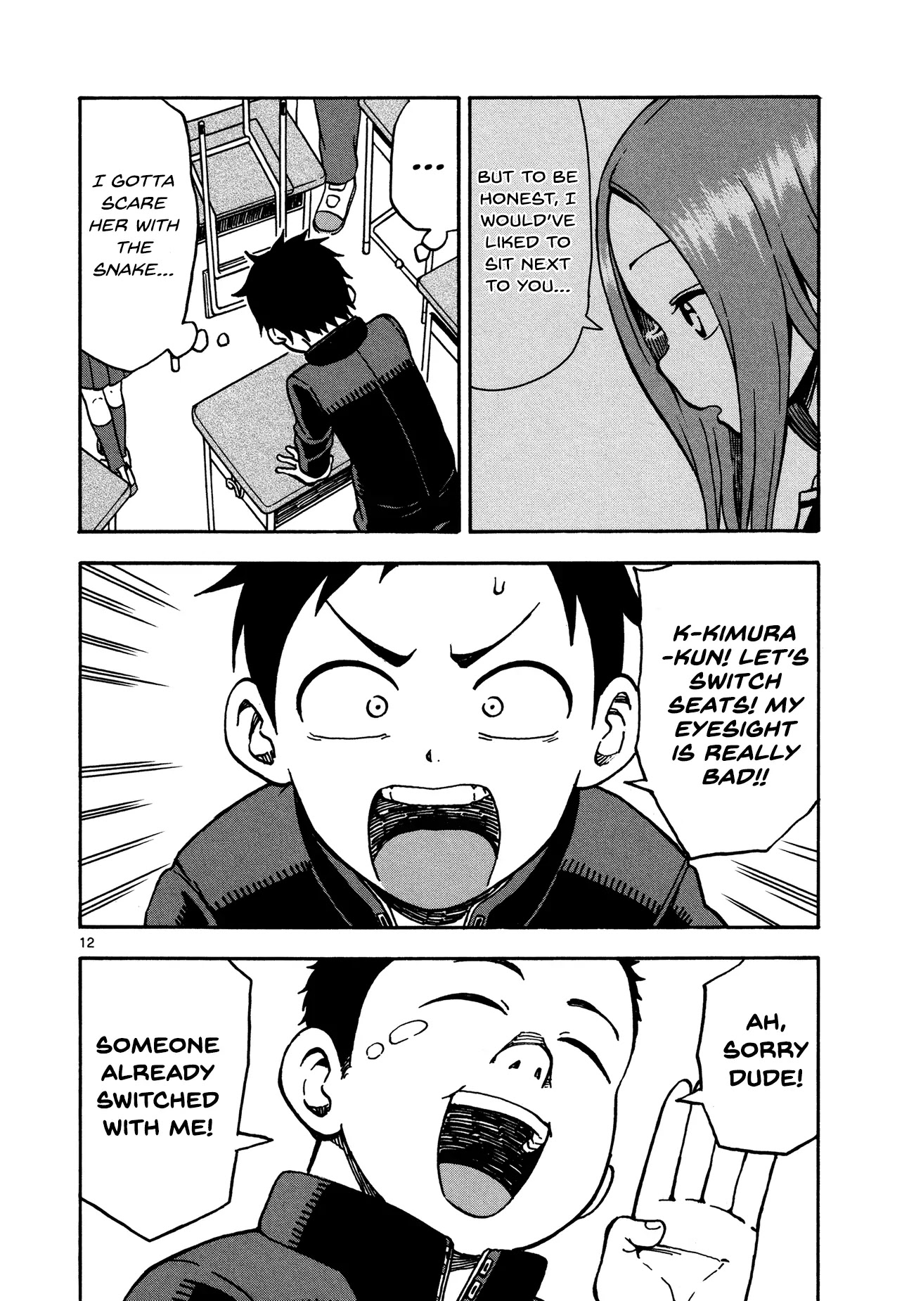 Karakai Jouzu no Takagi-san Chapter 21 page 12 - Chapter 21: Changing Seats