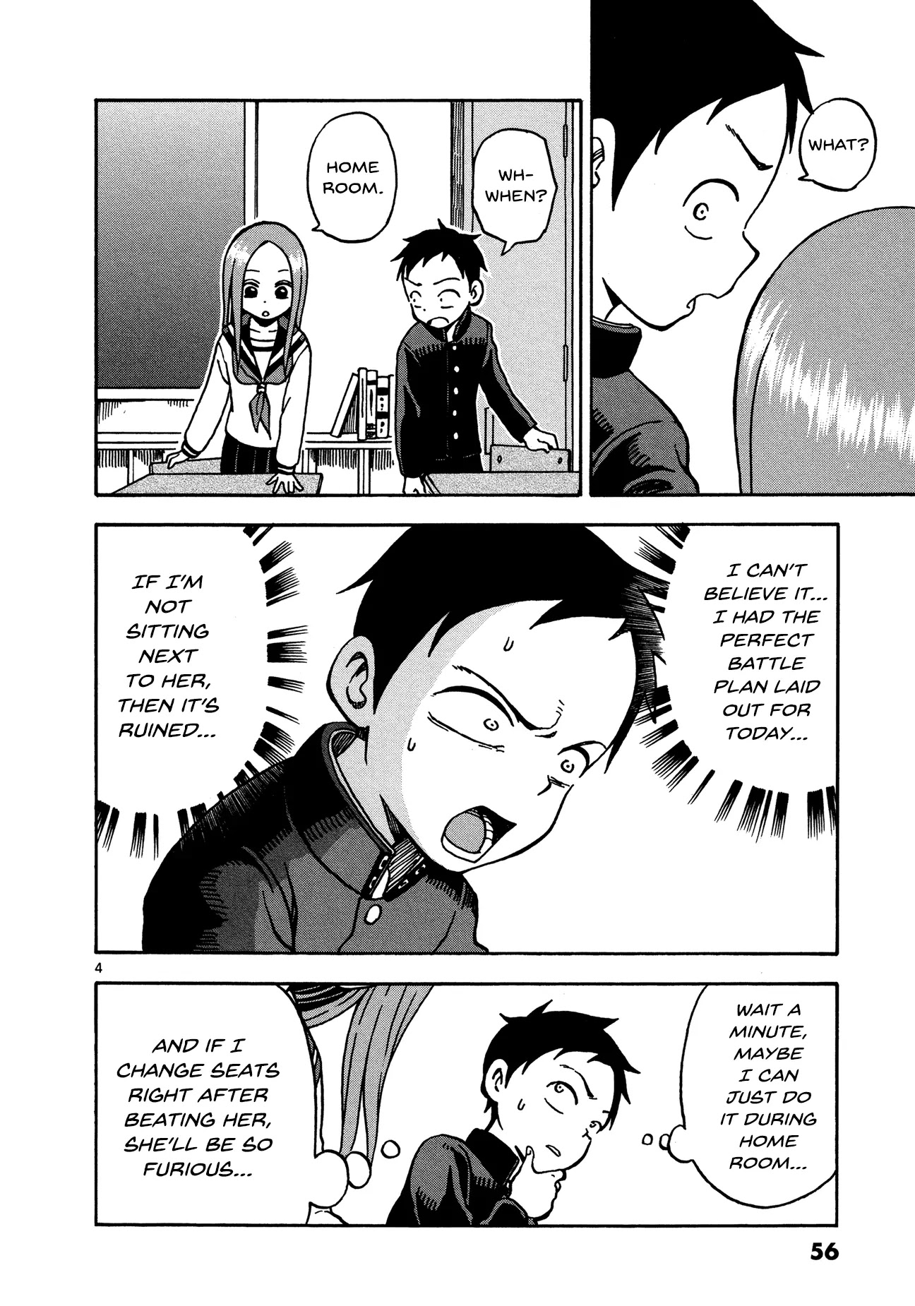 Karakai Jouzu no Takagi-san Chapter 21 page 4 - Chapter 21: Changing Seats