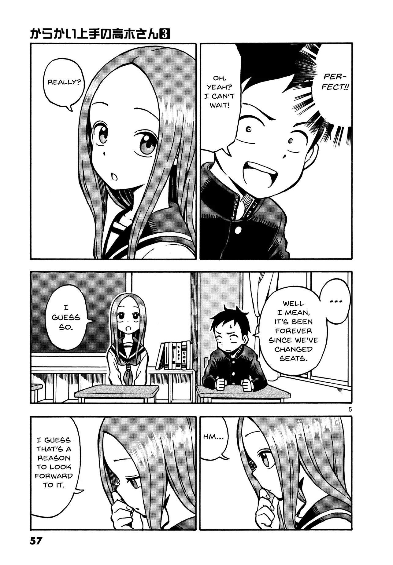 Karakai Jouzu no Takagi-san Chapter 21 page 5 - Chapter 21: Changing Seats