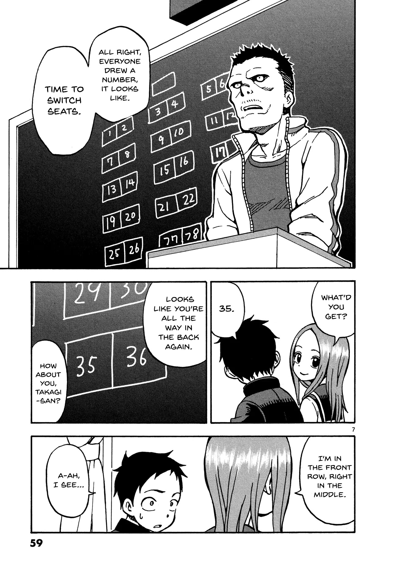 Karakai Jouzu no Takagi-san Chapter 21 page 7 - Chapter 21: Changing Seats