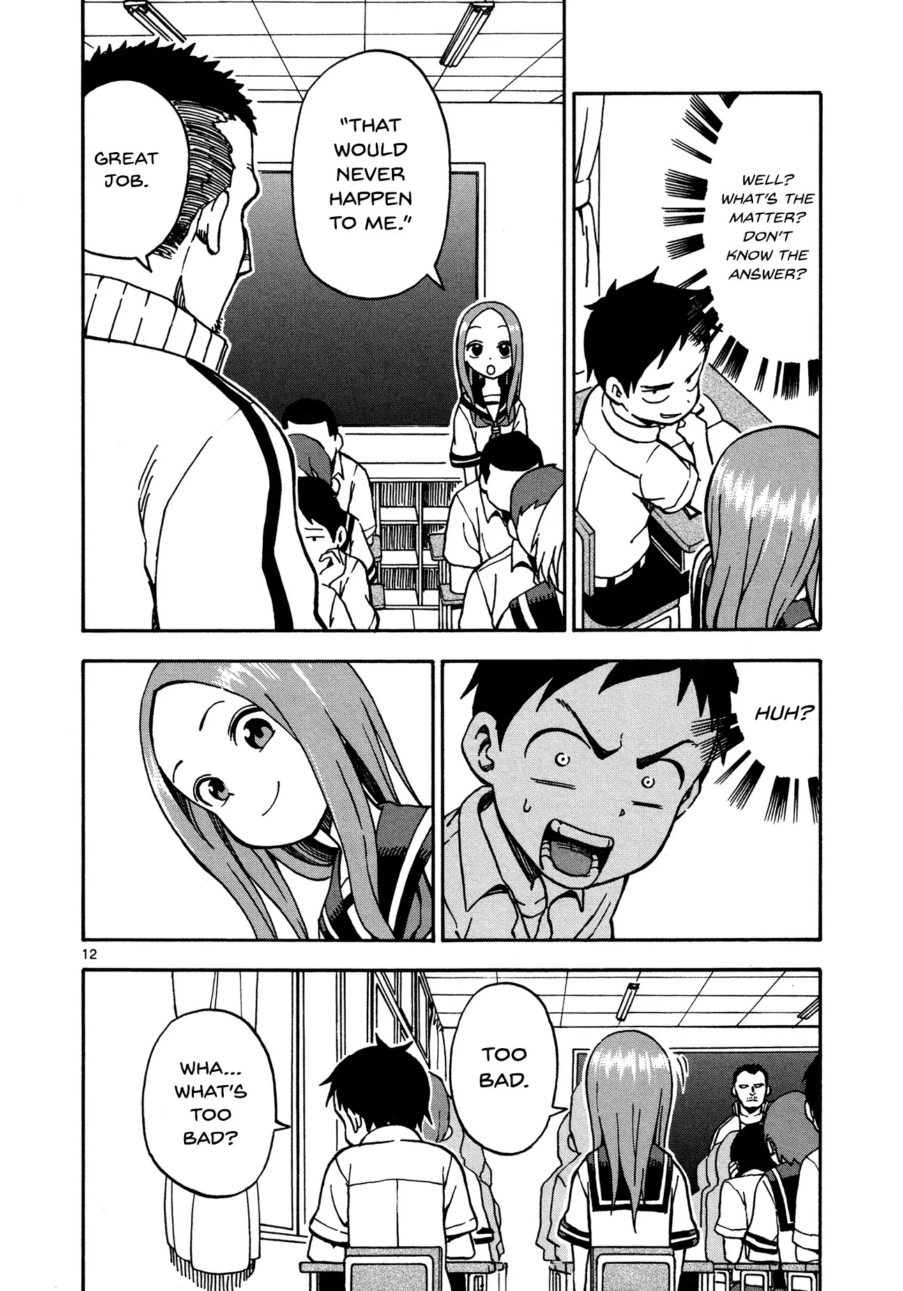 Karakai Jouzu no Takagi-san Chapter 22 page 12 - Chapter 22: English Translation