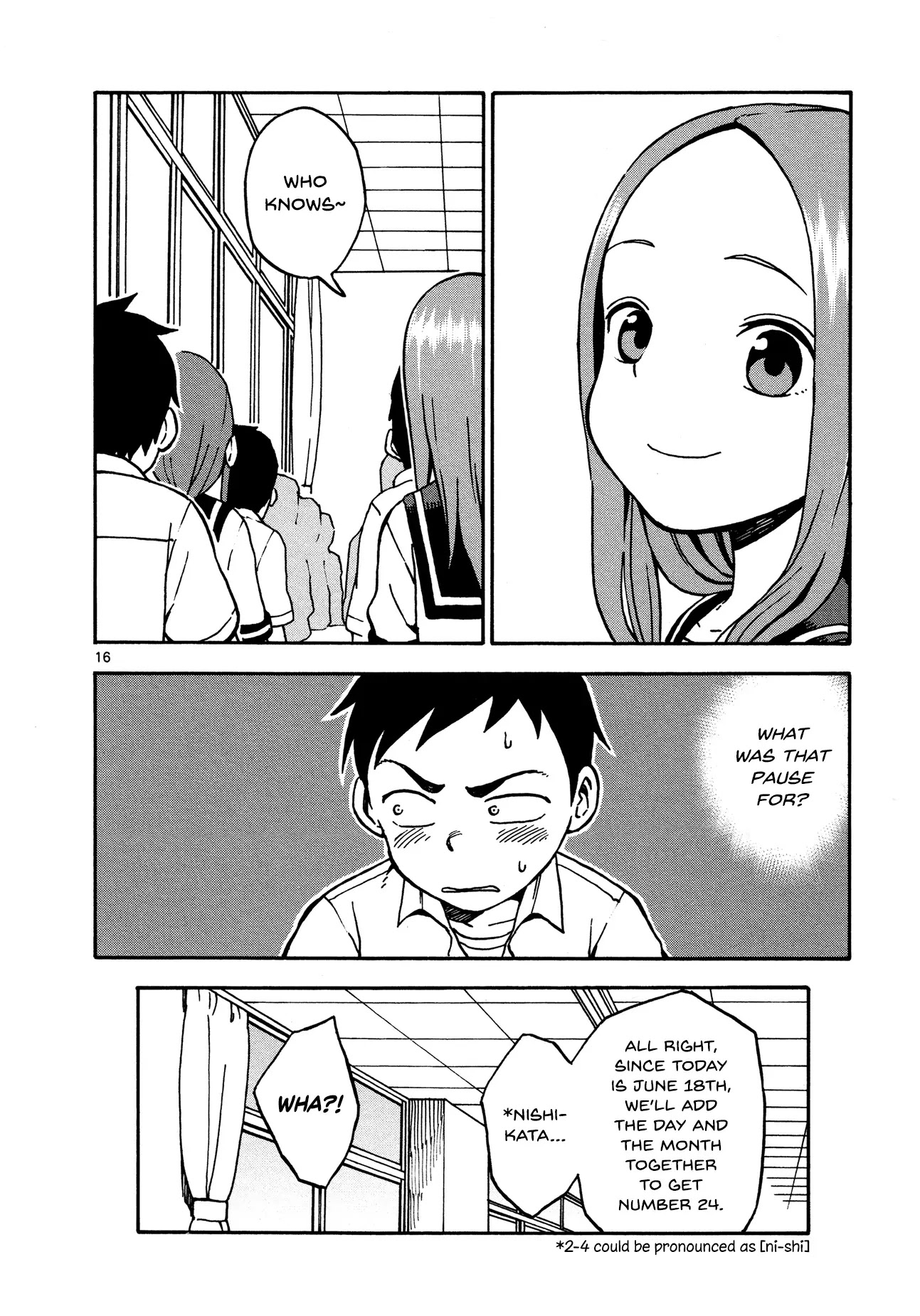 Karakai Jouzu no Takagi-san Chapter 22 page 16 - Chapter 22: English Translation
