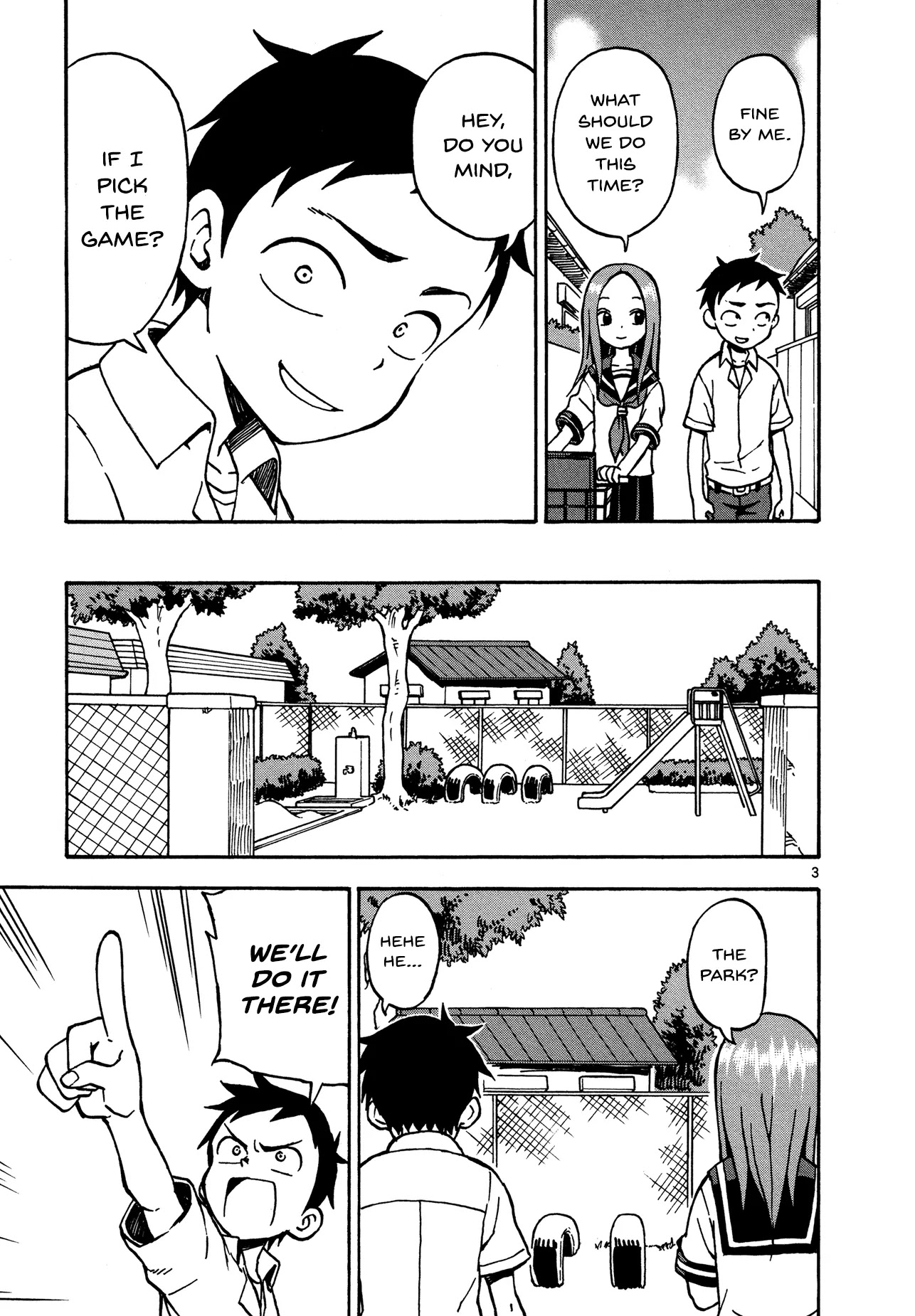 Karakai Jouzu no Takagi-san Chapter 23 page 3 - Chapter 23: Gymnastics