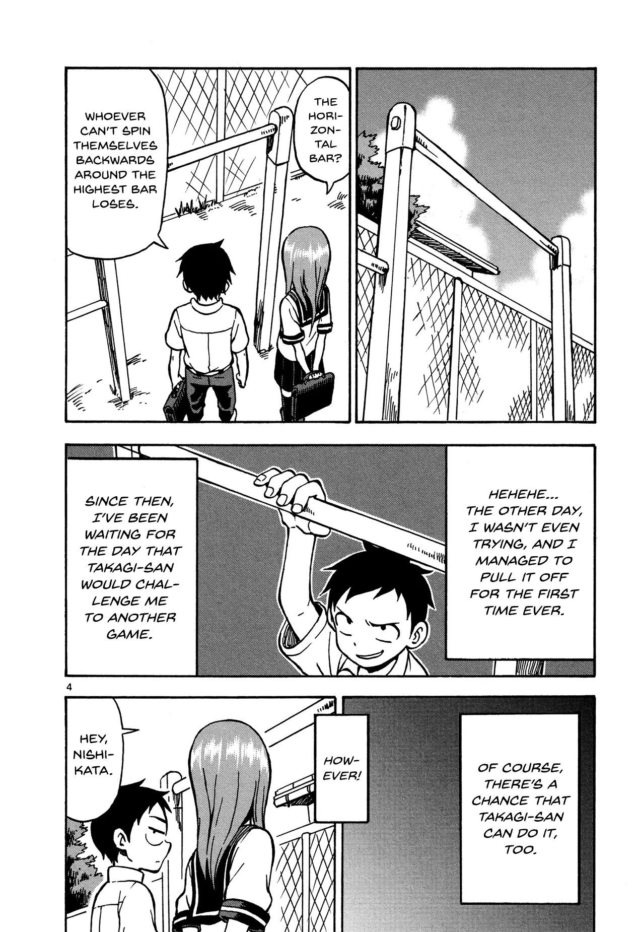Karakai Jouzu no Takagi-san Chapter 23 page 4 - Chapter 23: Gymnastics