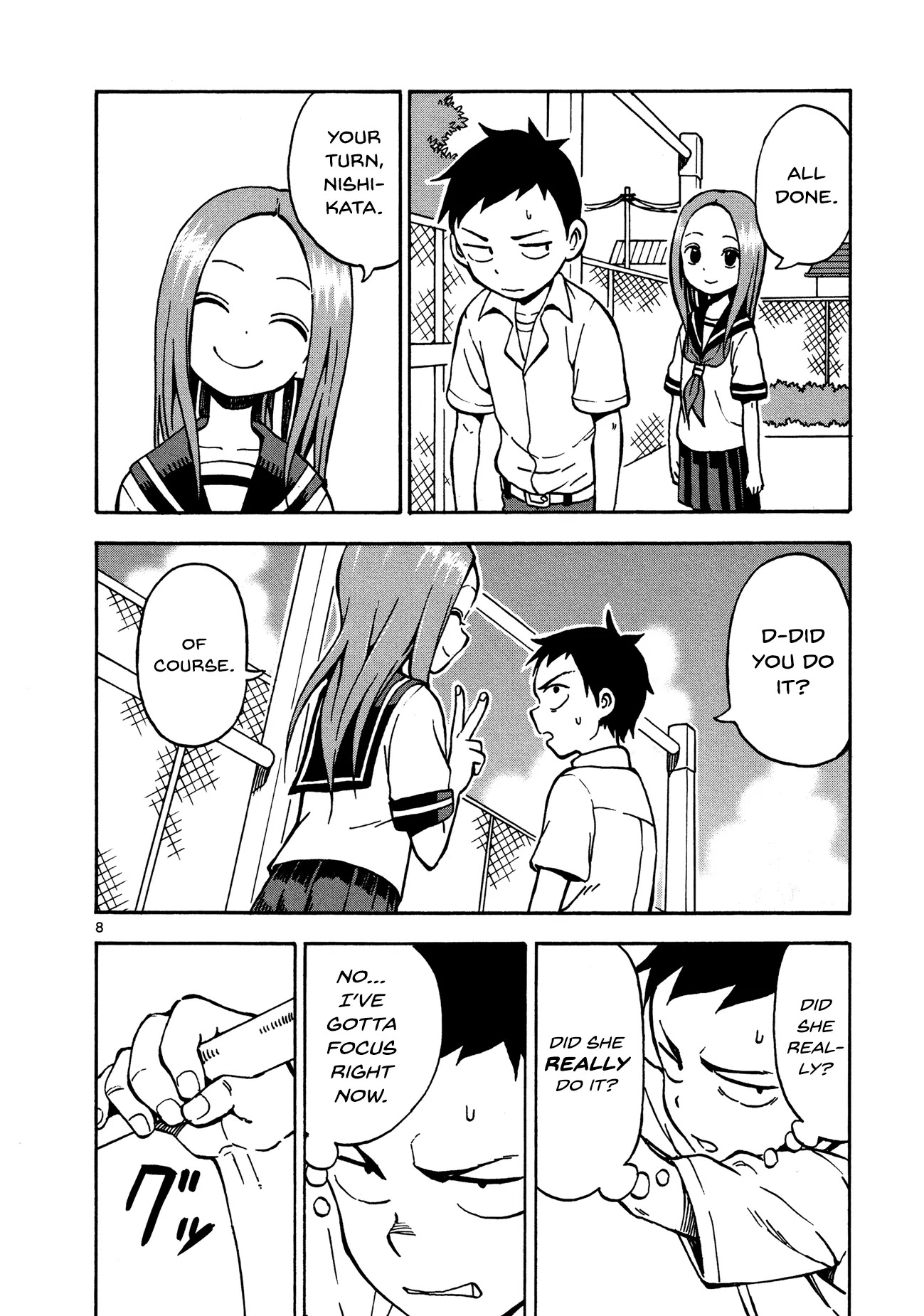 Karakai Jouzu no Takagi-san Chapter 23 page 8 - Chapter 23: Gymnastics