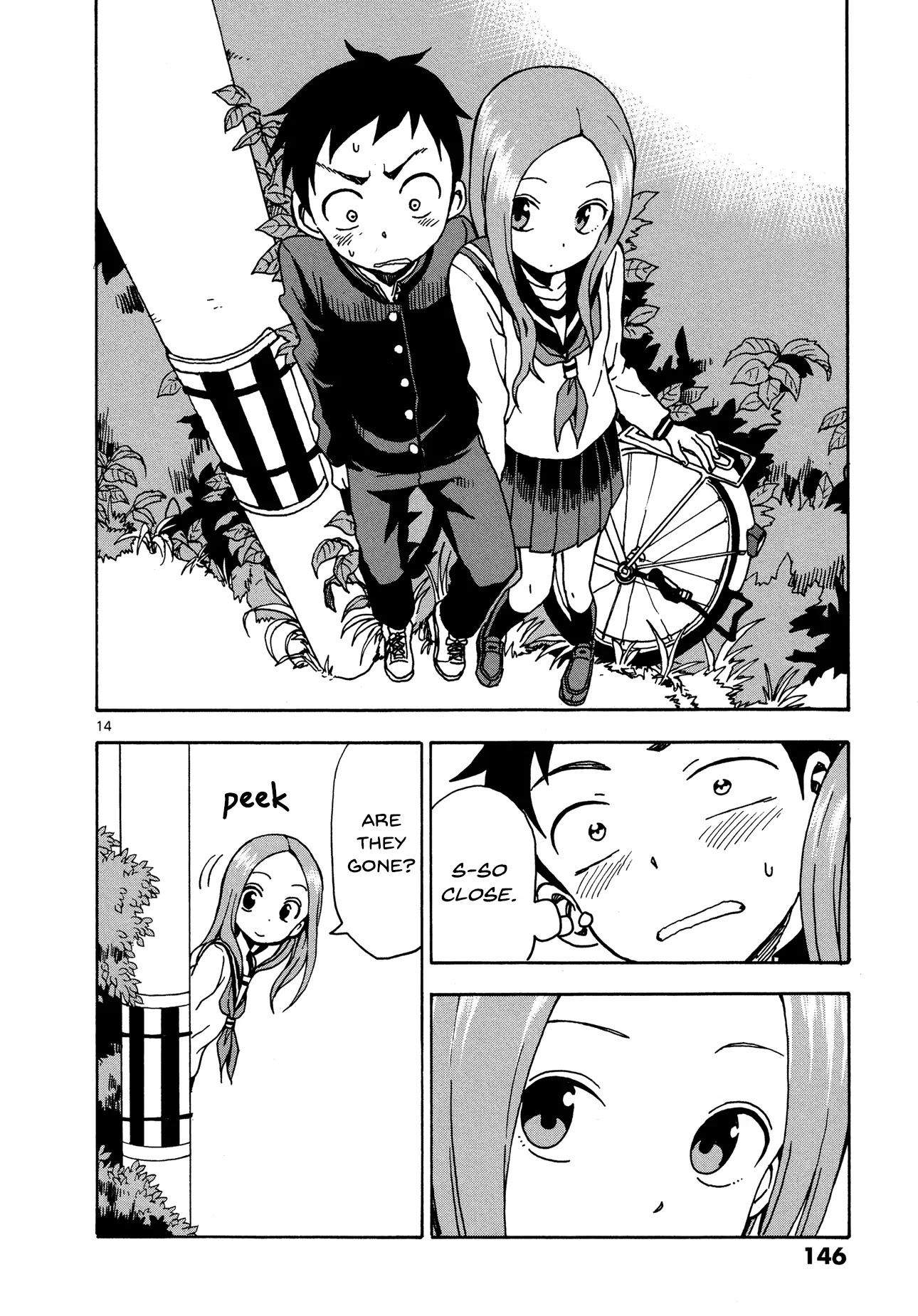 Karakai Jouzu no Takagi-san Chapter 26 page 14 - Chapter 26: Tailing