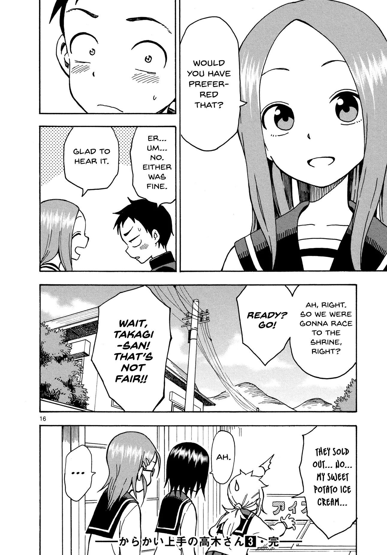 Karakai Jouzu no Takagi-san Chapter 26 page 16 - Chapter 26: Tailing