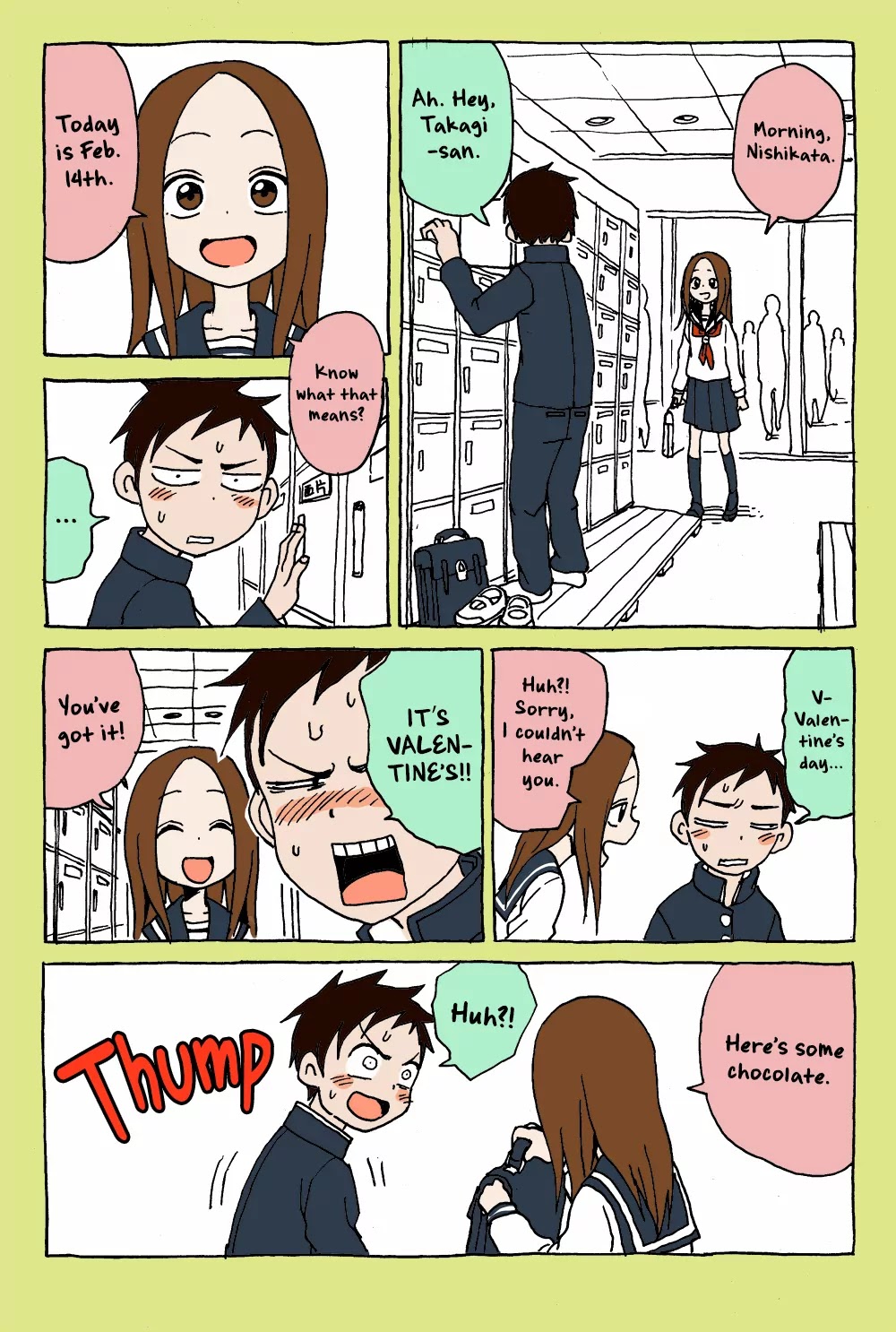Karakai Jouzu no Takagi-san Chapter 27.5 page 1 - Chapter 27.5: Valentine's Special pt.1- 2