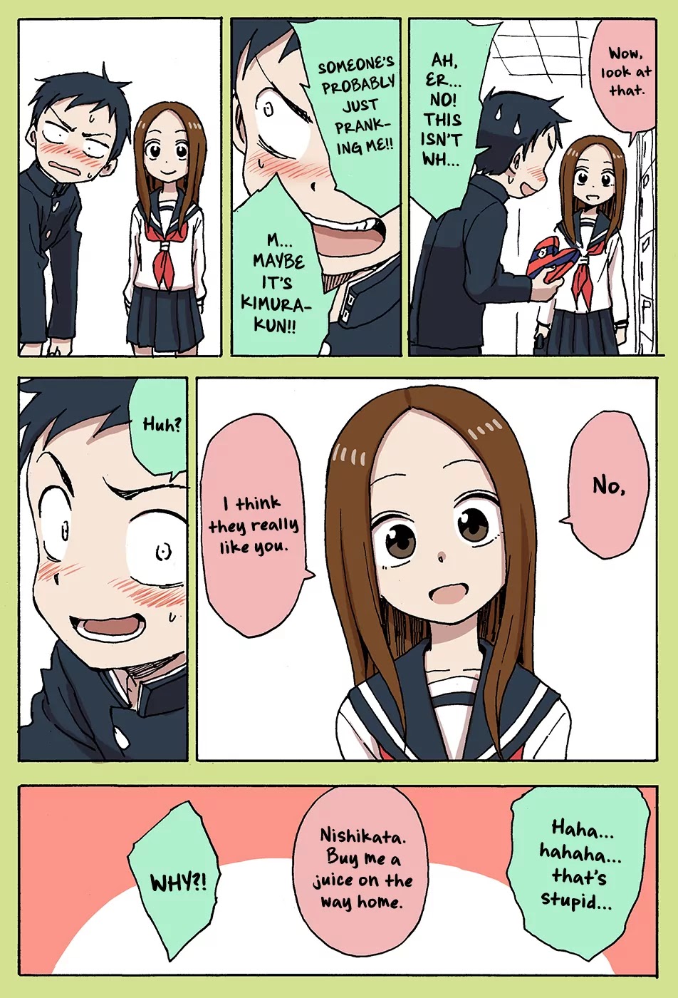 Karakai Jouzu no Takagi-san Chapter 27.5 page 4 - Chapter 27.5: Valentine's Special pt.1- 2