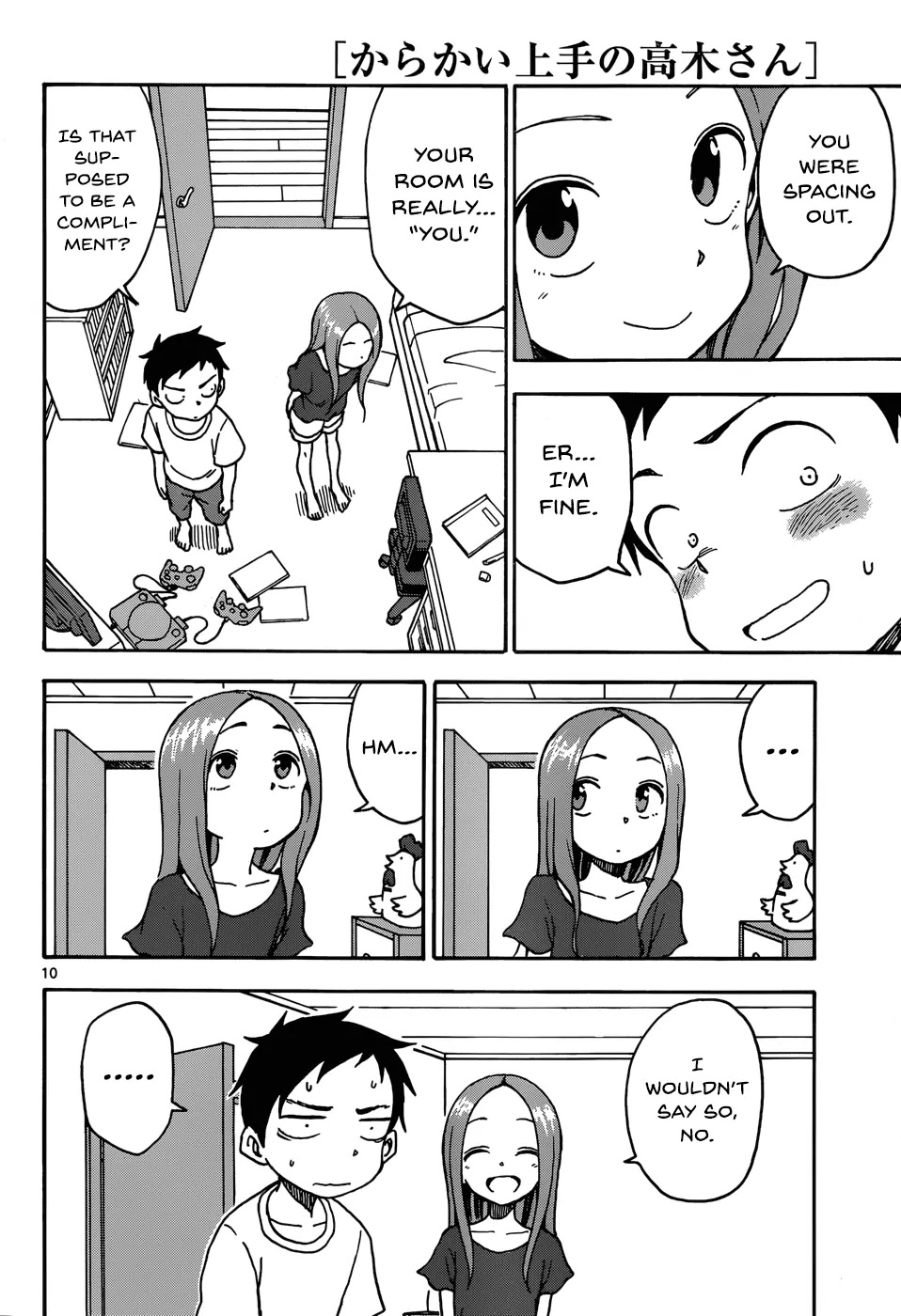 Karakai Jouzu no Takagi-san Chapter 28 page 10 - Chapter 28: His Room
