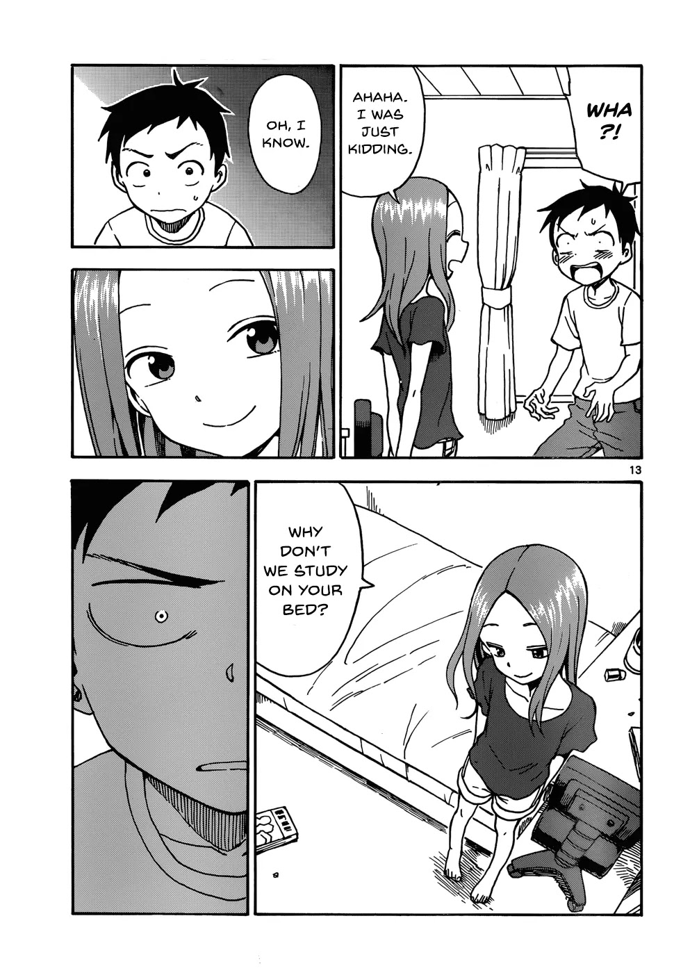 Karakai Jouzu no Takagi-san Chapter 28 page 13 - Chapter 28: His Room