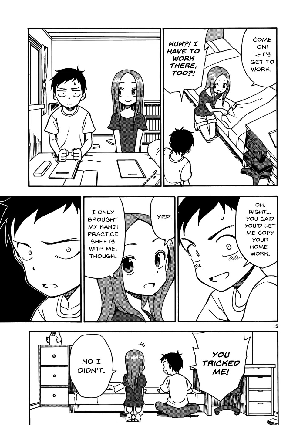 Karakai Jouzu no Takagi-san Chapter 28 page 15 - Chapter 28: His Room