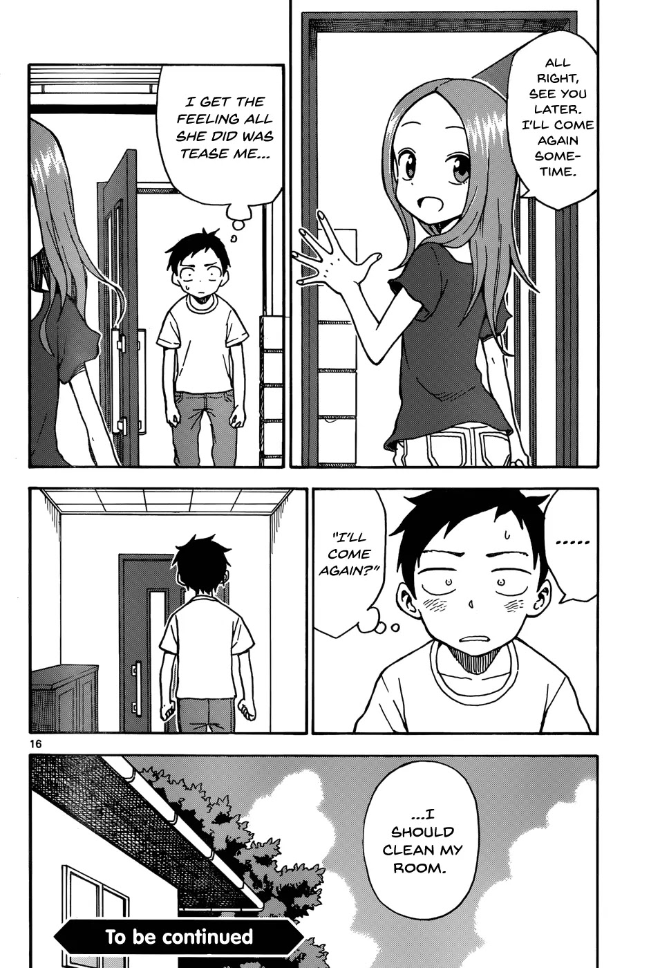 Karakai Jouzu no Takagi-san Chapter 28 page 16 - Chapter 28: His Room
