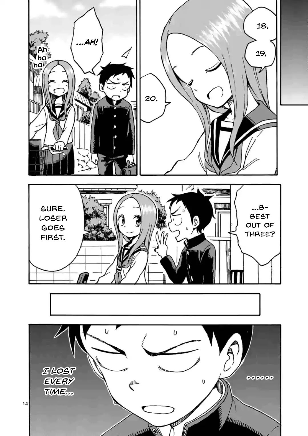 Karakai Jouzu no Takagi-san Chapter 29.5 page 14 - Chapter 29.5: 21 Game
