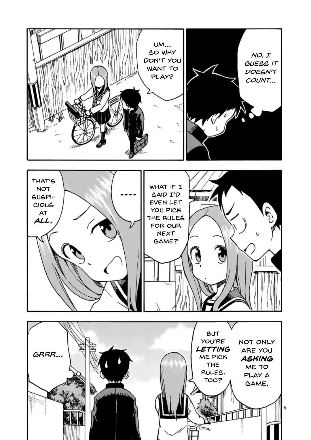 Karakai Jouzu no Takagi-san Chapter 29.5 page 5 - Chapter 29.5: 21 Game