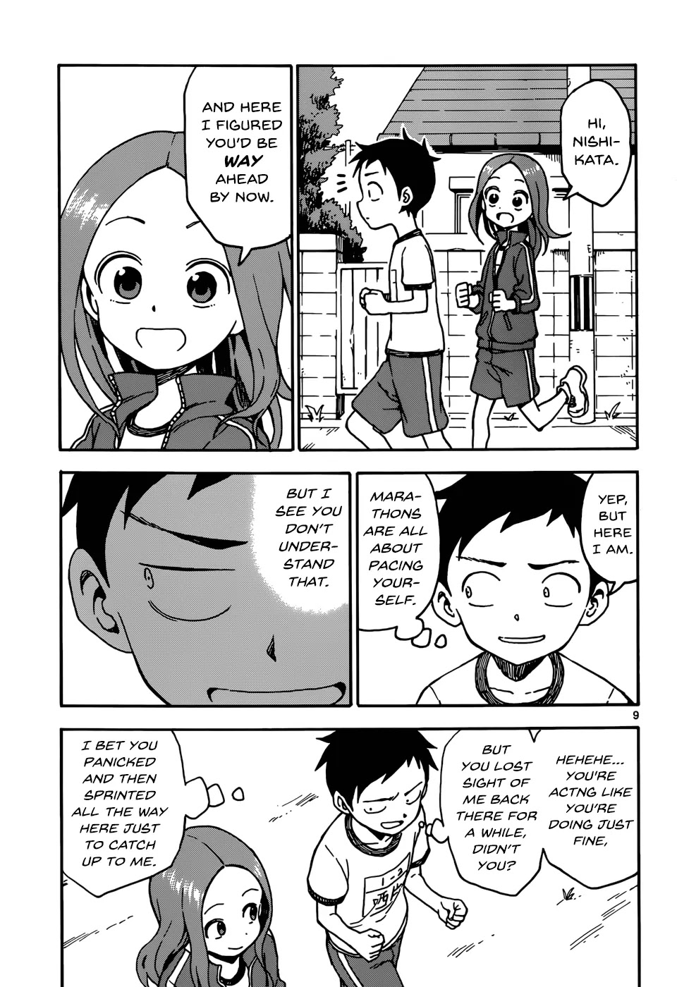 Karakai Jouzu no Takagi-san Chapter 30 page 9 - Chapter 30: Marathon