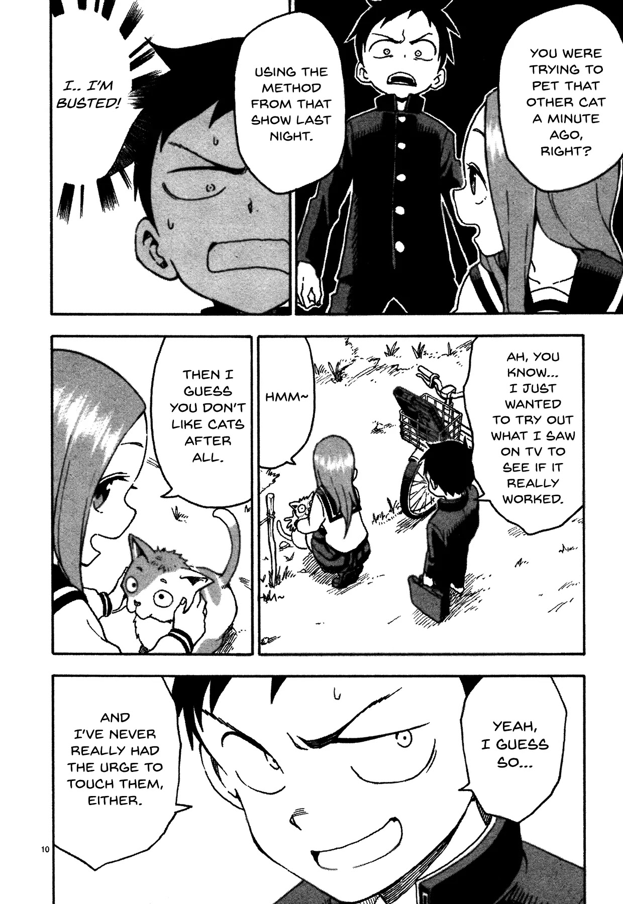 Karakai Jouzu no Takagi-san Chapter 32.5 page 10 - Chapter 32.5: Cat