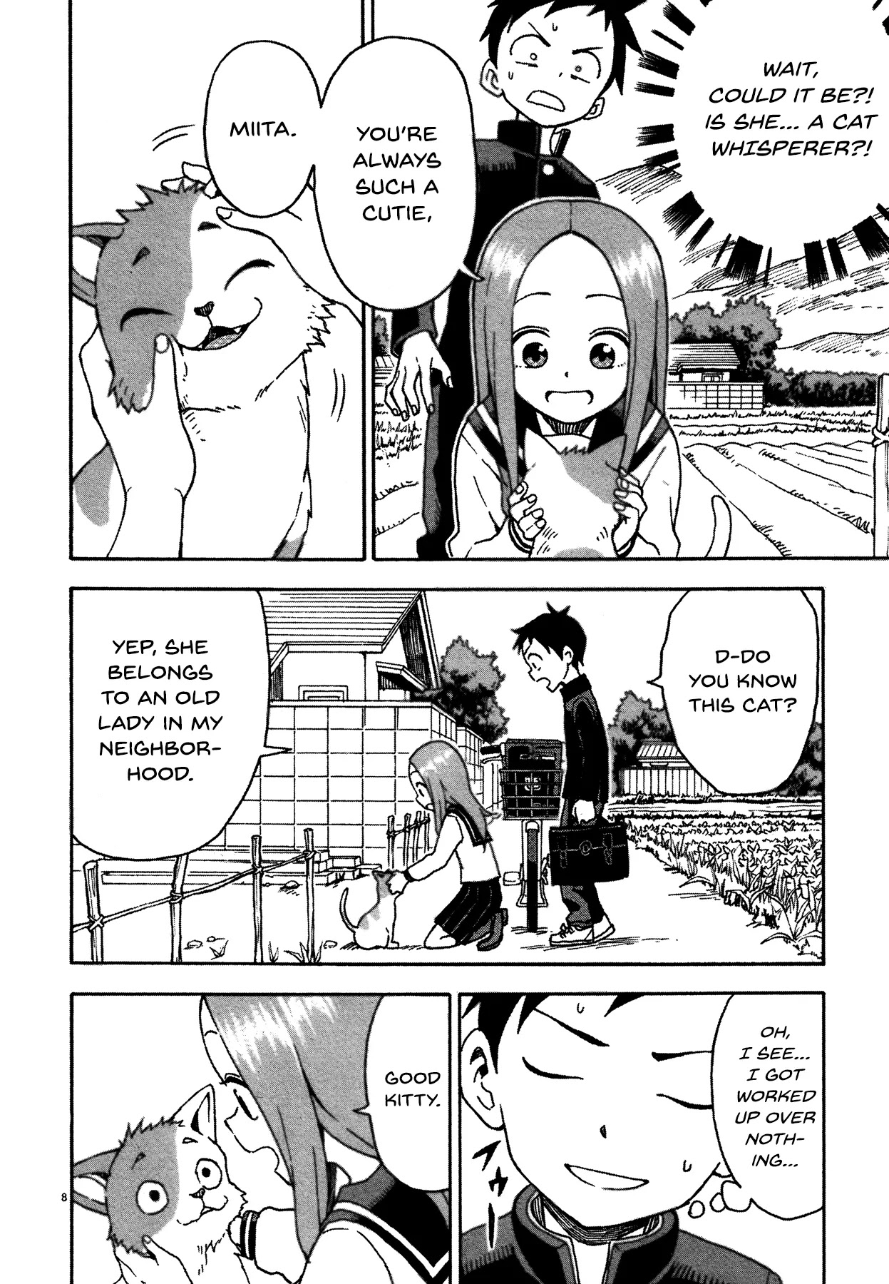 Karakai Jouzu no Takagi-san Chapter 32.5 page 8 - Chapter 32.5: Cat