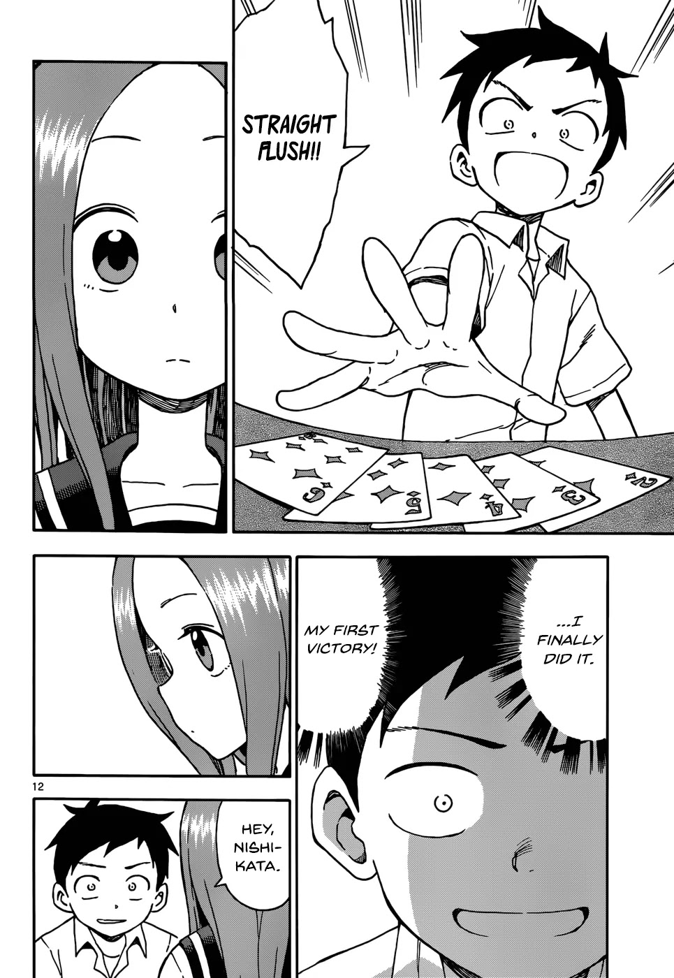 Karakai Jouzu no Takagi-san Chapter 33 page 12 - Chapter 33: Poker