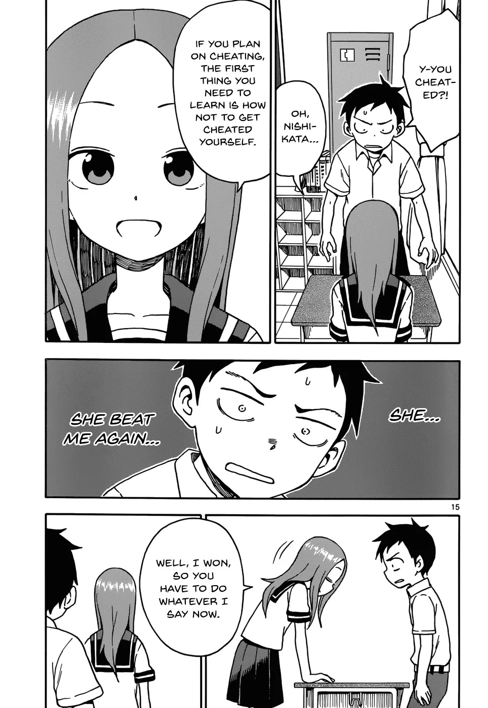 Karakai Jouzu no Takagi-san Chapter 33 page 15 - Chapter 33: Poker