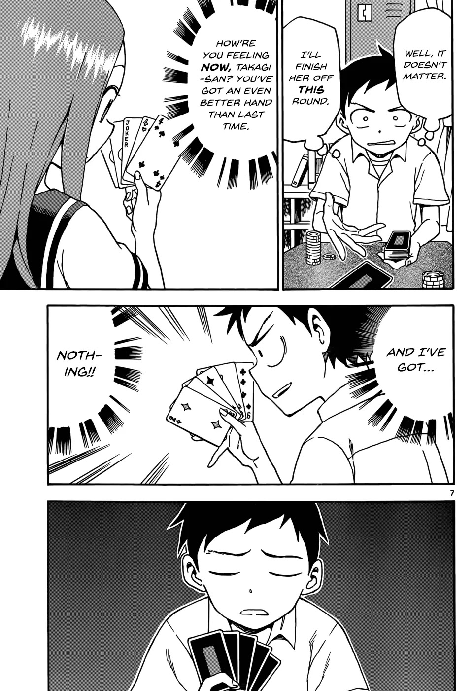 Karakai Jouzu no Takagi-san Chapter 33 page 7 - Chapter 33: Poker