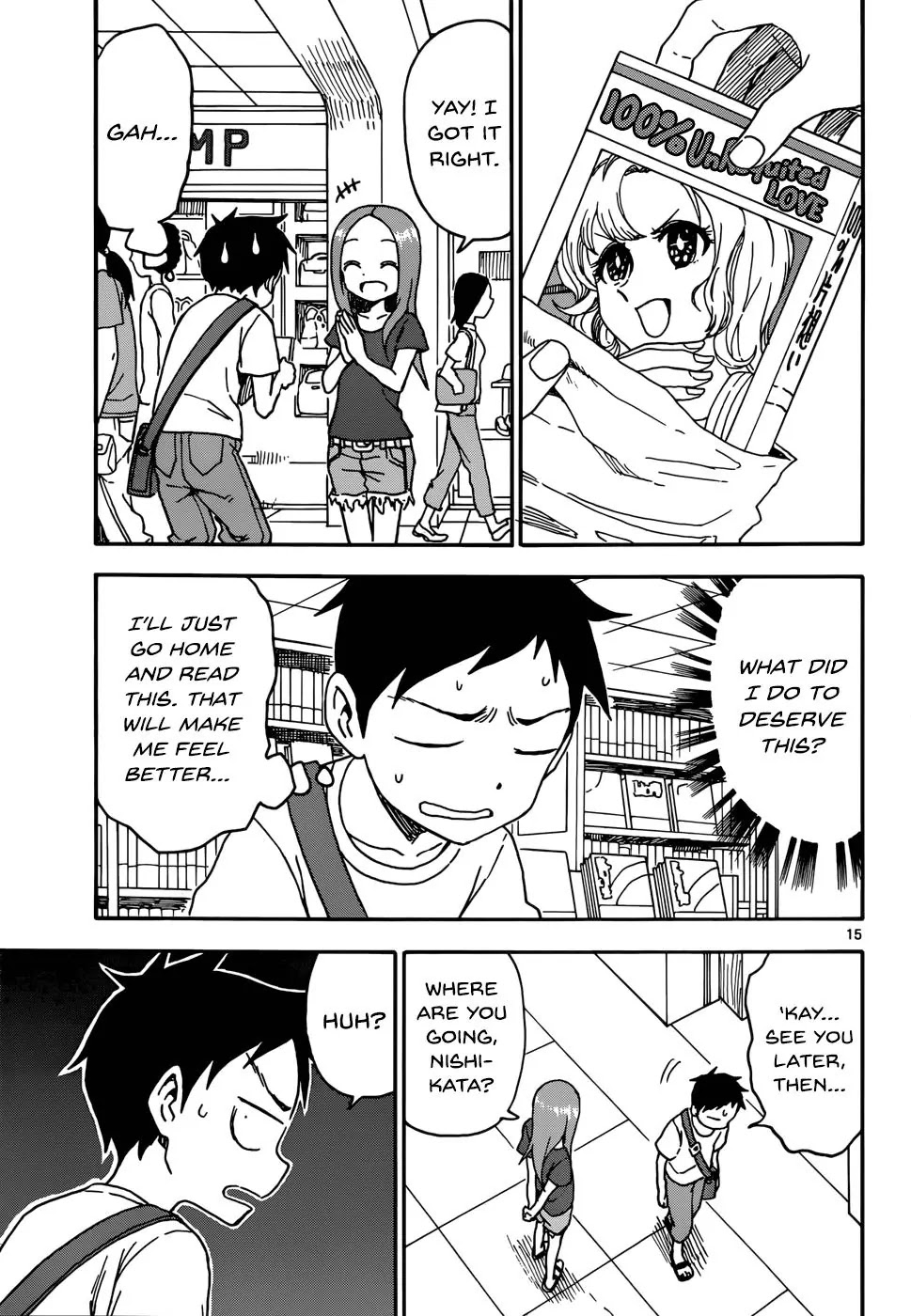 Karakai Jouzu no Takagi-san Chapter 37 page 16 - Chapter 37: Shopping