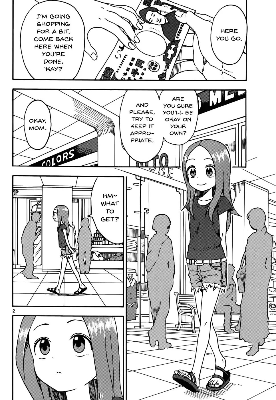 Karakai Jouzu no Takagi-san Chapter 37 page 3 - Chapter 37: Shopping