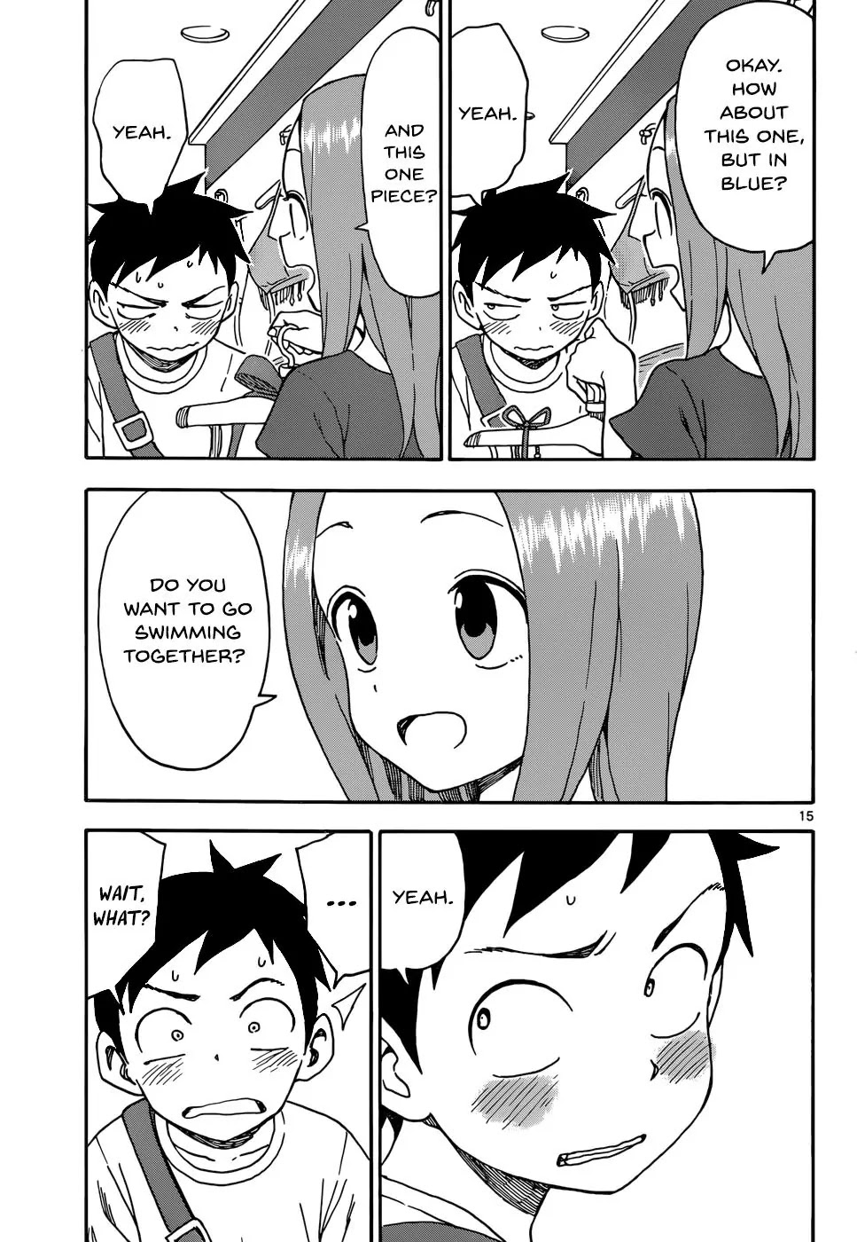 Karakai Jouzu no Takagi-san Chapter 38 page 15 - Chapter 38: Swimsuit