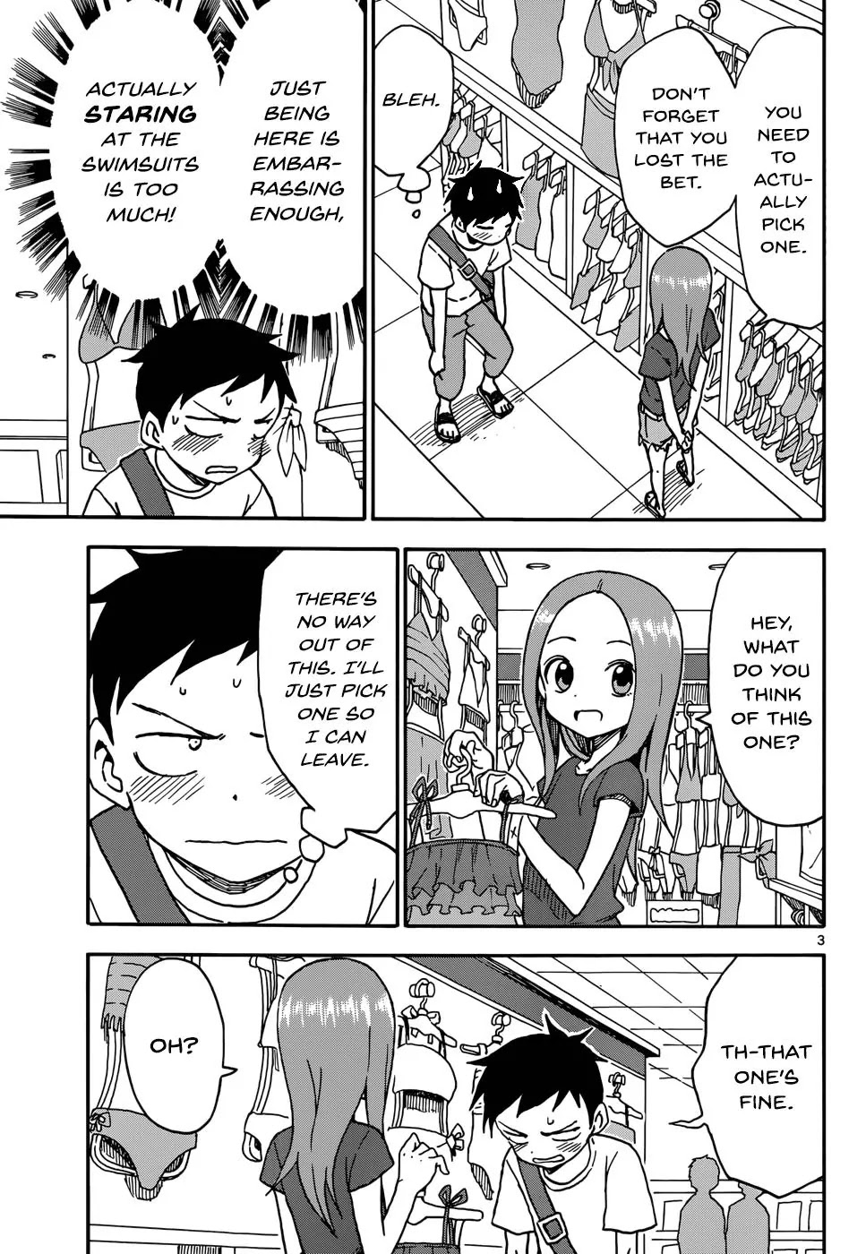 Karakai Jouzu no Takagi-san Chapter 38 page 3 - Chapter 38: Swimsuit