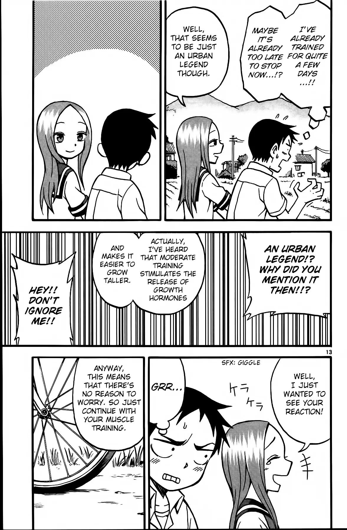 Karakai Jouzu no Takagi-san Chapter 4 page 14 - Chapter 4: Muscle training