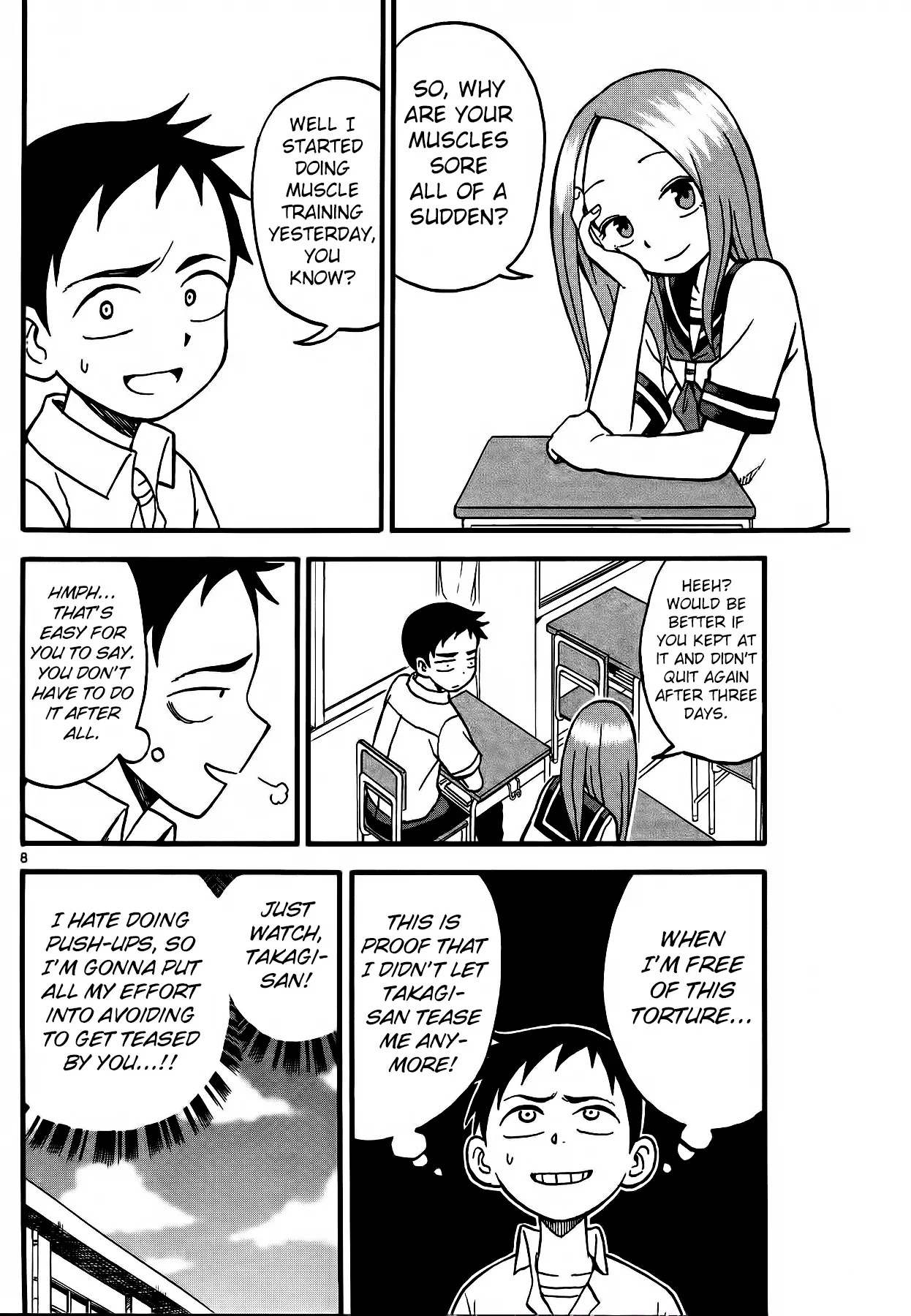 Karakai Jouzu no Takagi-san Chapter 4 page 9 - Chapter 4: Muscle training