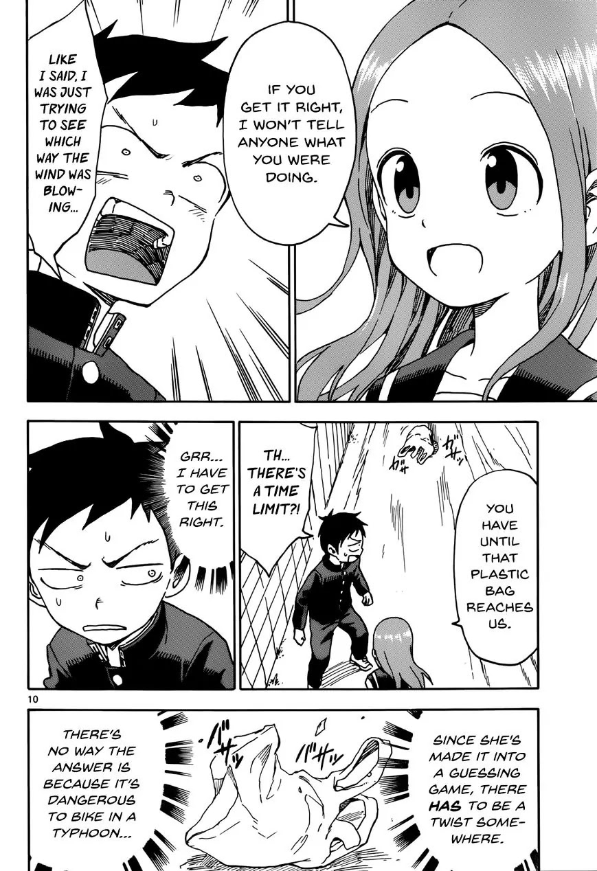 Karakai Jouzu no Takagi-san Chapter 40 page 10 - Chapter 40: Typhoon