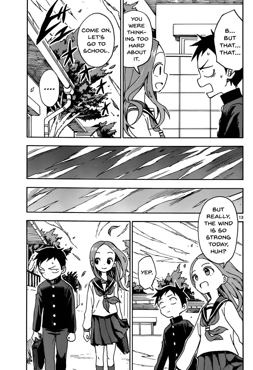 Karakai Jouzu no Takagi-san Chapter 40 page 13 - Chapter 40: Typhoon