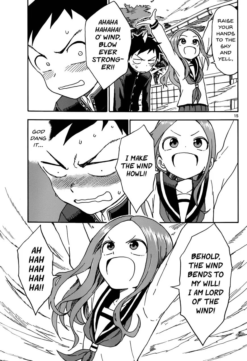 Karakai Jouzu no Takagi-san Chapter 40 page 15 - Chapter 40: Typhoon