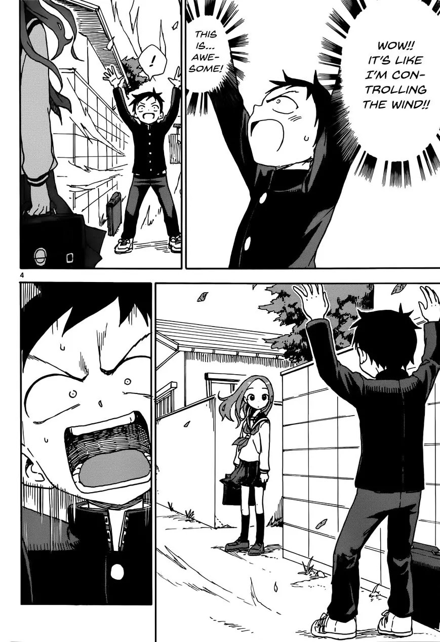 Karakai Jouzu no Takagi-san Chapter 40 page 4 - Chapter 40: Typhoon