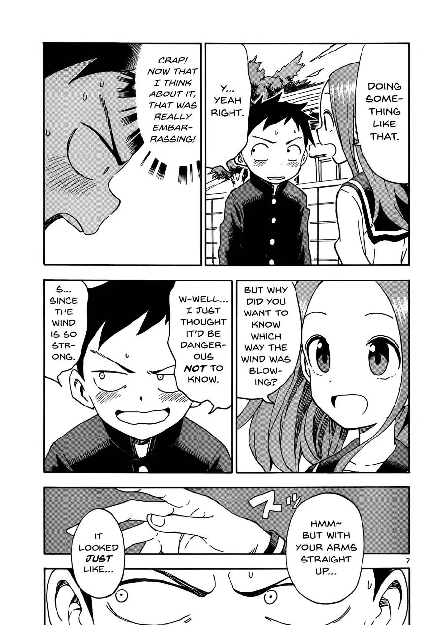 Karakai Jouzu no Takagi-san Chapter 40 page 7 - Chapter 40: Typhoon