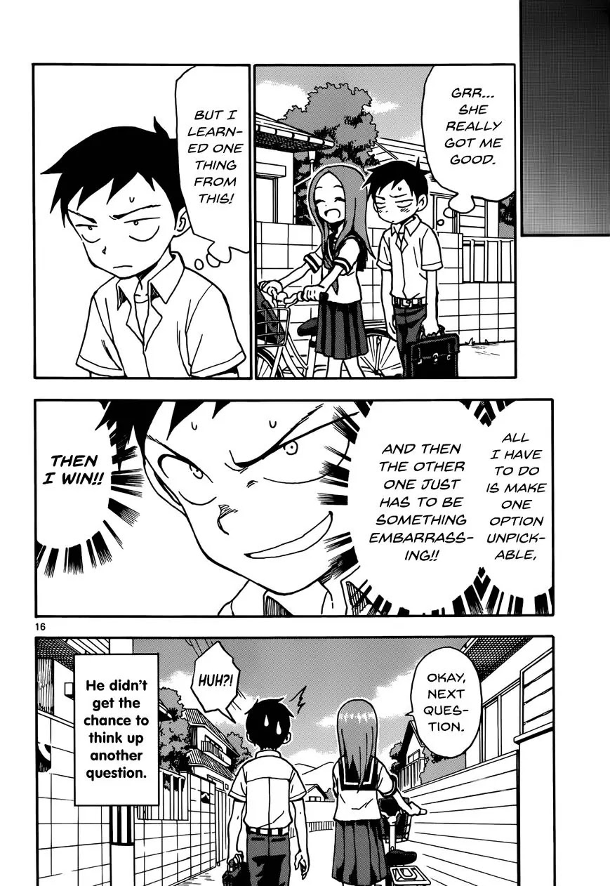 Karakai Jouzu no Takagi-san Chapter 41 page 16 - Chapter 41: Would You Rather