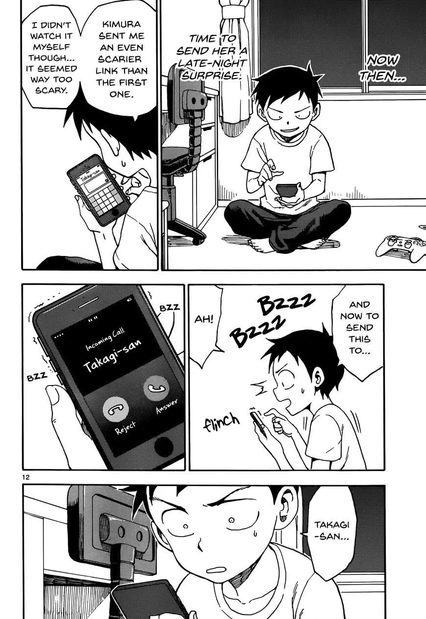 Karakai Jouzu no Takagi-san Chapter 42 page 12 - Chapter 42: Horror