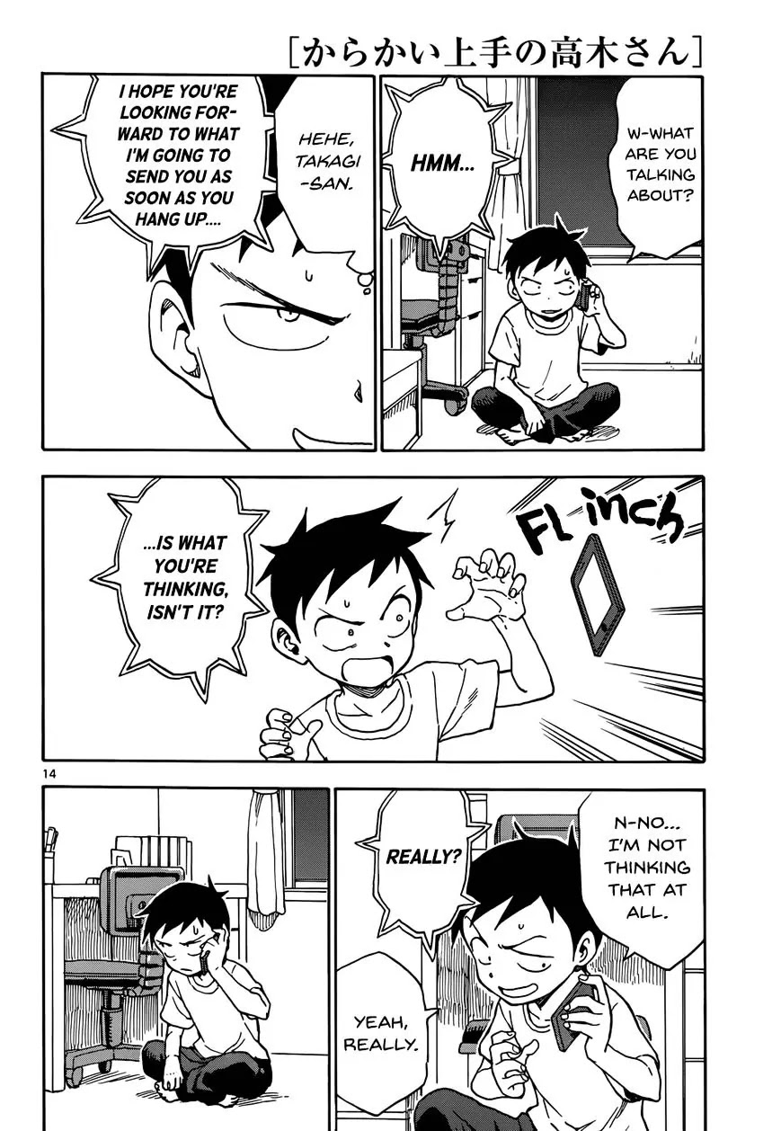 Karakai Jouzu no Takagi-san Chapter 42 page 14 - Chapter 42: Horror