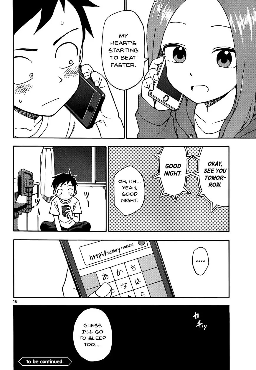 Karakai Jouzu no Takagi-san Chapter 42 page 16 - Chapter 42: Horror