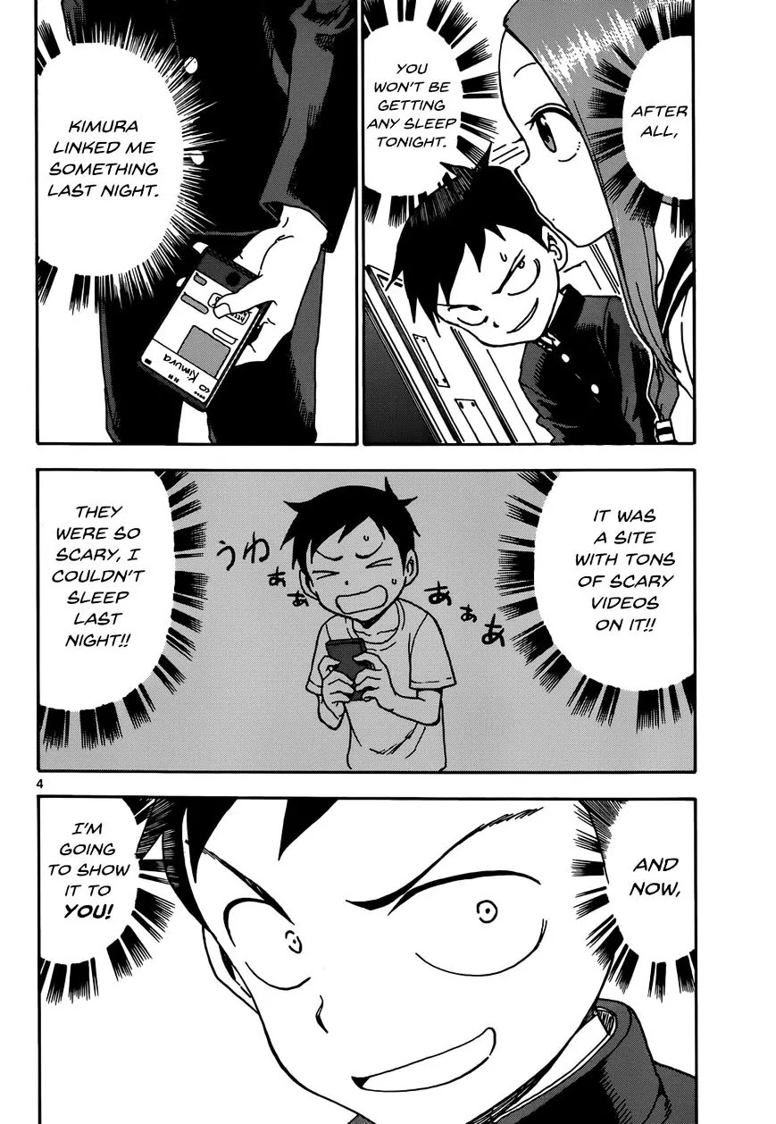 Karakai Jouzu no Takagi-san Chapter 42 page 4 - Chapter 42: Horror