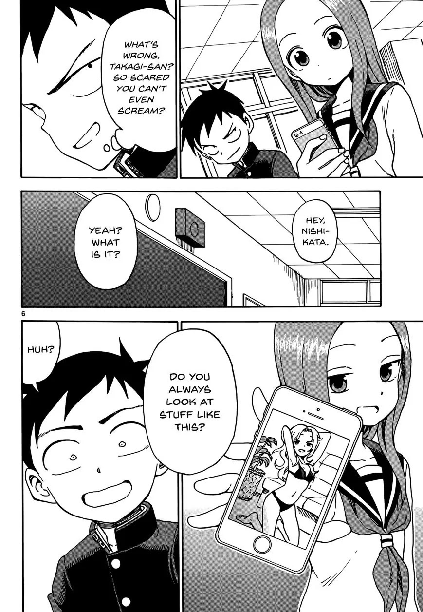 Karakai Jouzu no Takagi-san Chapter 42 page 6 - Chapter 42: Horror