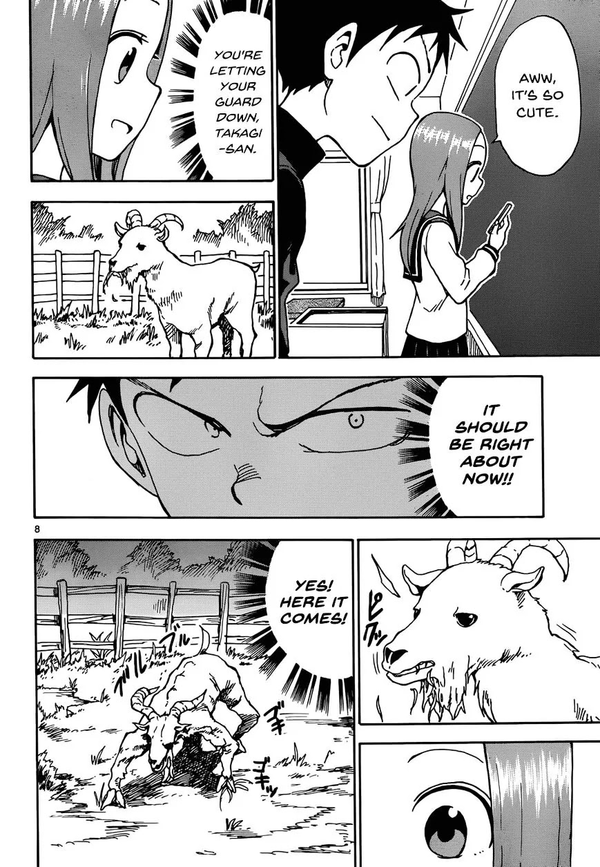 Karakai Jouzu no Takagi-san Chapter 42 page 8 - Chapter 42: Horror
