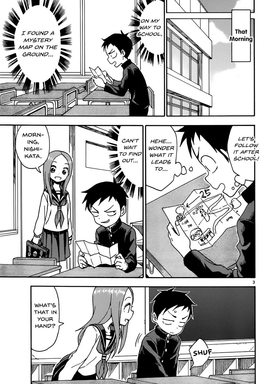 Karakai Jouzu no Takagi-san Chapter 43 page 3 - Chapter 43: Treasure Hunting