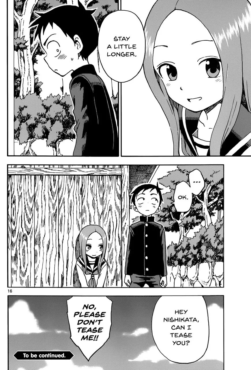 Karakai Jouzu no Takagi-san Chapter 44 page 16 - Chapter 44: Worries