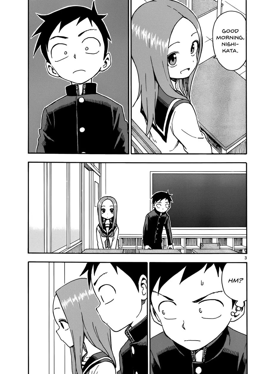Karakai Jouzu no Takagi-san Chapter 44 page 3 - Chapter 44: Worries
