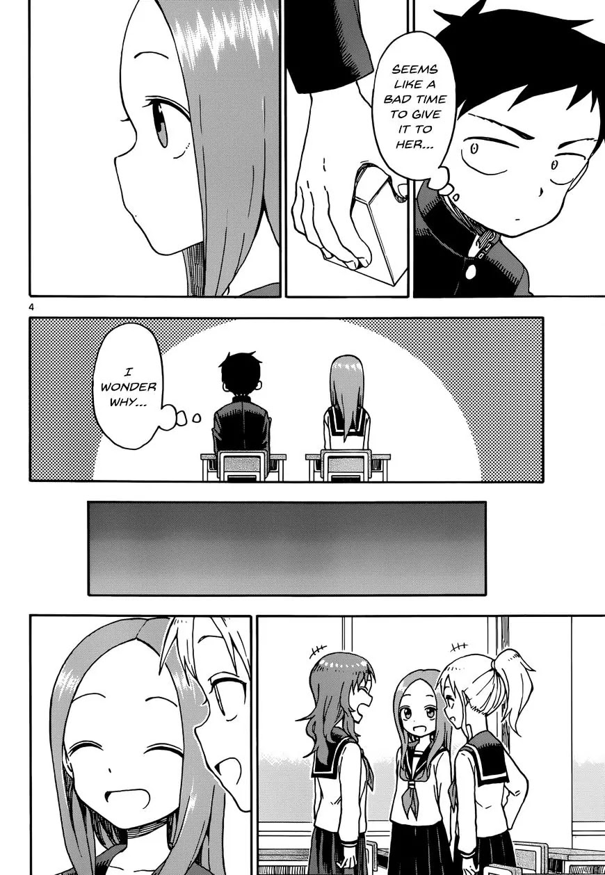 Karakai Jouzu no Takagi-san Chapter 44 page 4 - Chapter 44: Worries