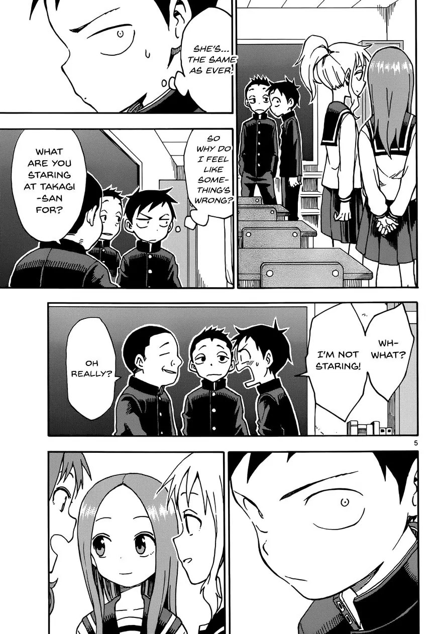 Karakai Jouzu no Takagi-san Chapter 44 page 5 - Chapter 44: Worries